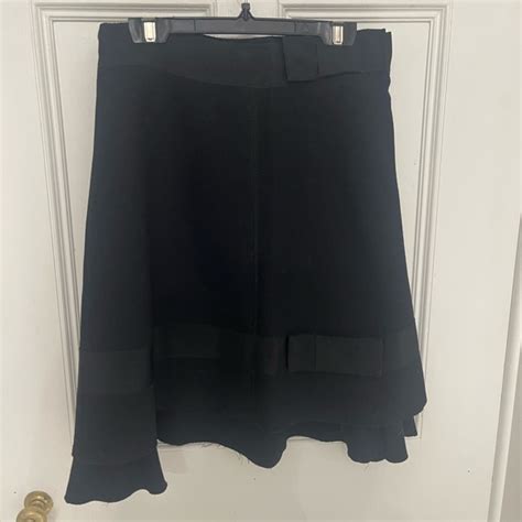 prada wool skirt black blue stripe|prada skirts.